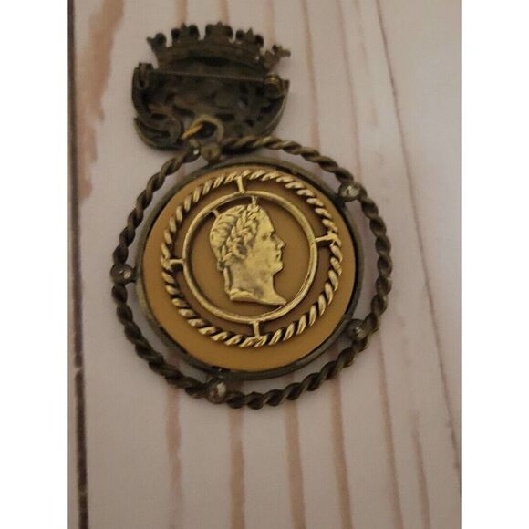 Signed Andrieu.F Napoleon Cliche Medal made into Brooch 1820's France - Picture 6 of 7